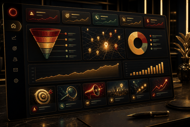 Digital marketing dashboard visual