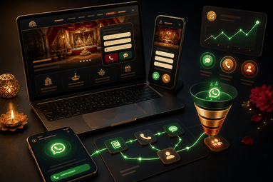 Premium WhatsApp-enabled lead flow visual